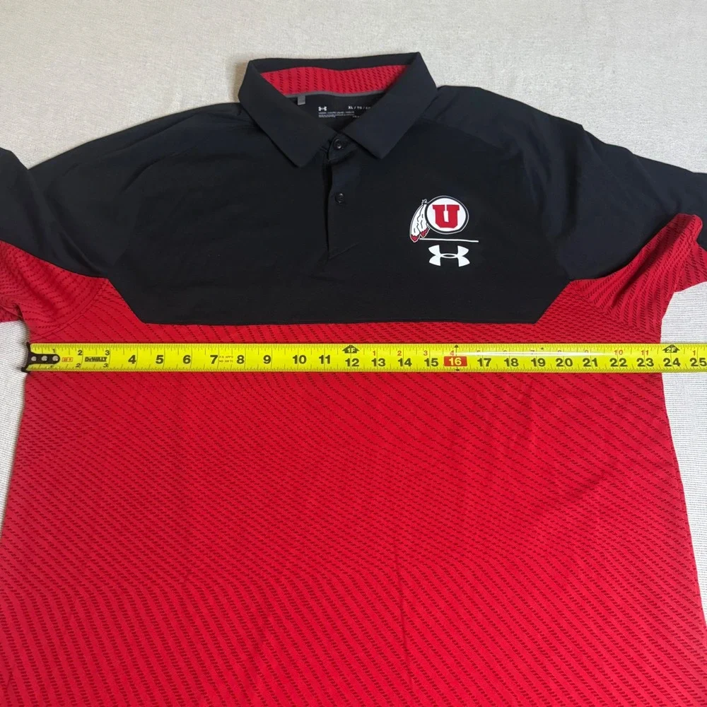 Under Armour Utah Polo Shirt Mens XL Colorblock Athletic